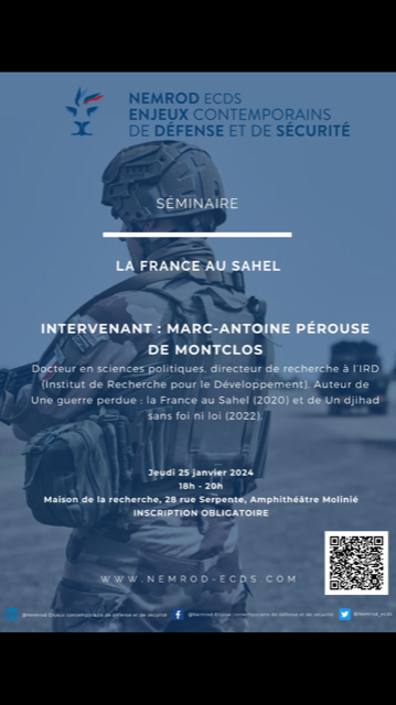 séminaire La France au Sahel, Marc-Antoine Pérouse de Montclos